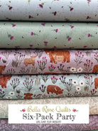 Six-Pack Party Bundle six half-yard fabric cuts for quilting projects