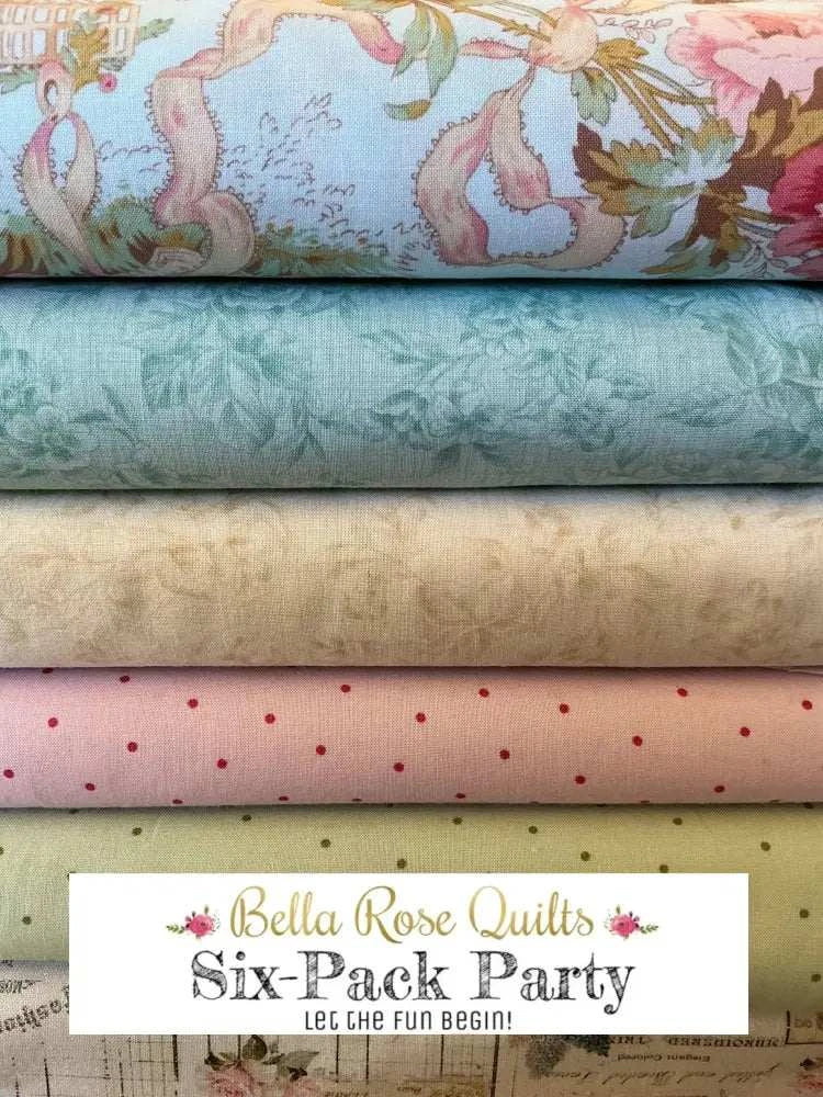 Six-Pack Party Bundle six half-yard fabric cuts for quilting projects
