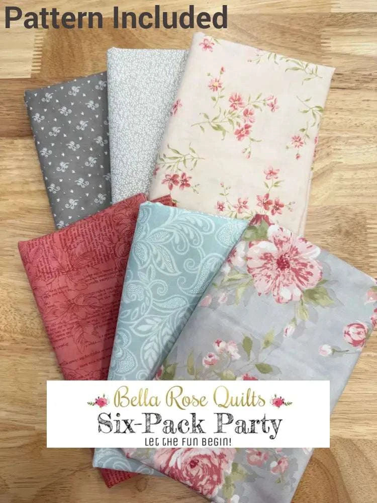 Six Pack Bundle six half-yard fabric cuts for quilt making displayed