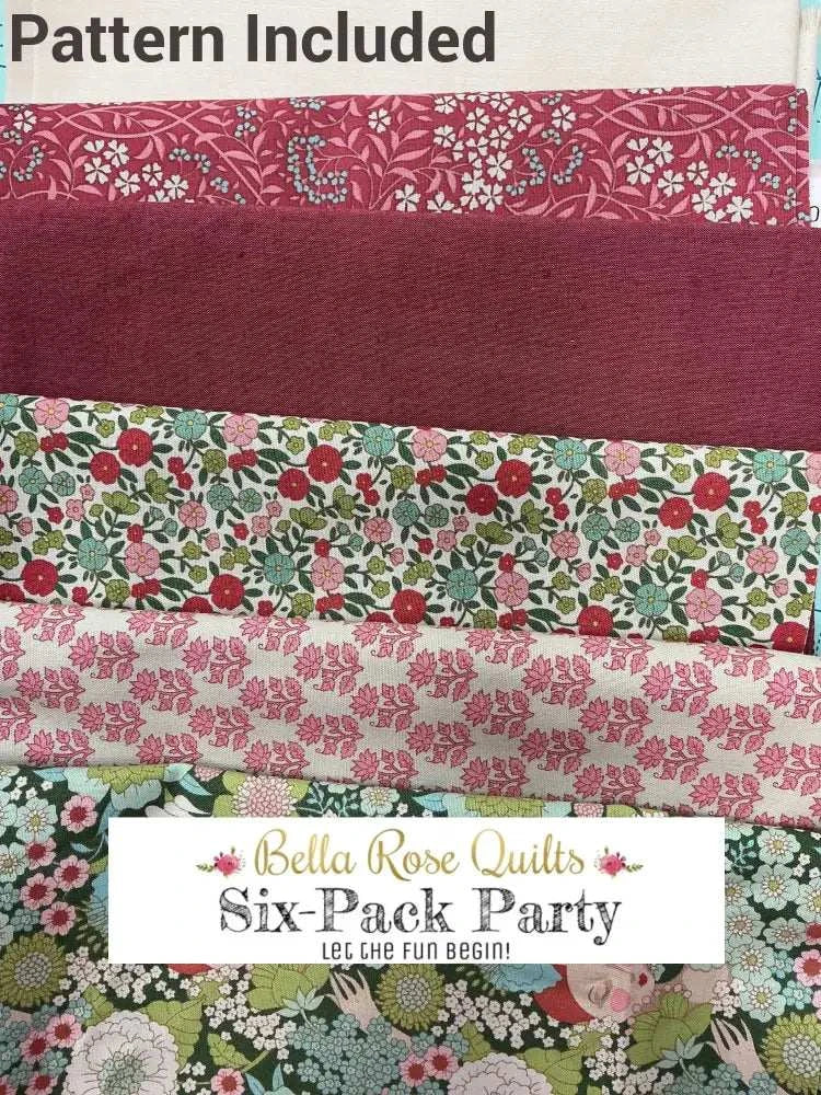 Six-Pack Party Bundle six half-yard fabric cuts for quilt making