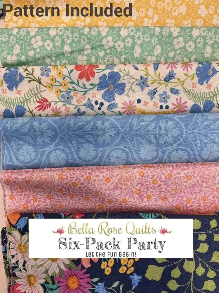 Six-Pack Party Bundle fabric cuts for quilt making with Bella Rose Quilts
