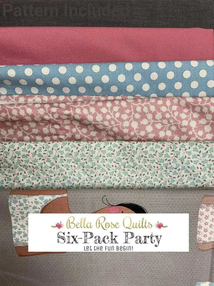 Six-Pack Party Bundle fabric cuts for quilt making with Bella Rose Quilts group