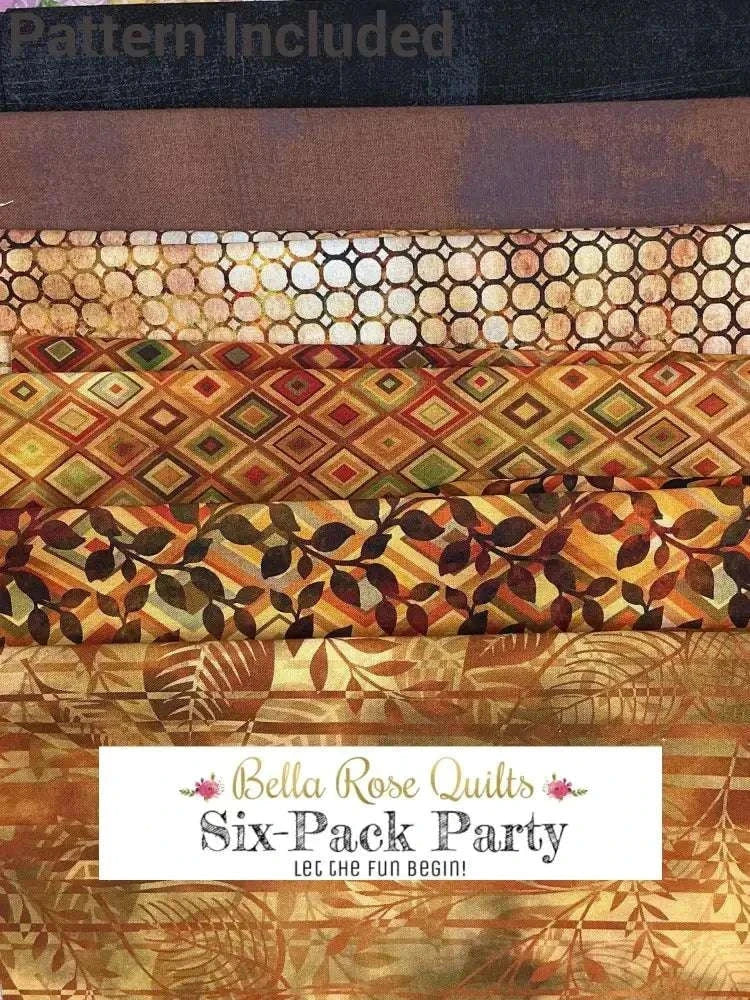 Six-Pack Party Bundle fabric cuts for quilt making 53"x53" Presto Change-0 design