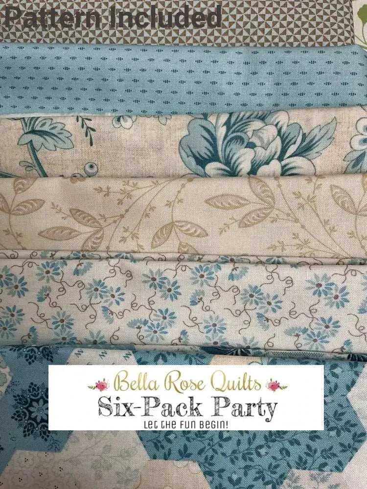 Six-Pack Party Bundle fabric cuts for quilt making by Bella Rose Quilts