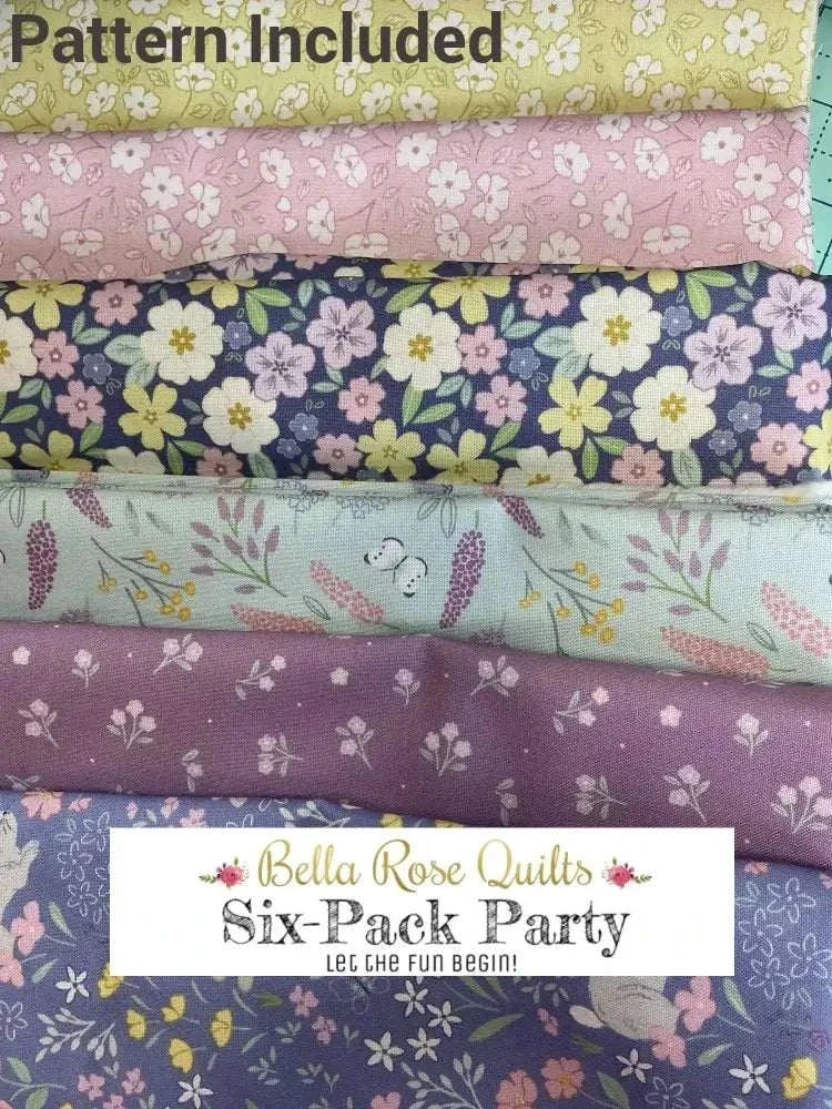 Six-Pack Party Bundle fabric cuts for quilt making with Bella Rose Quilts community