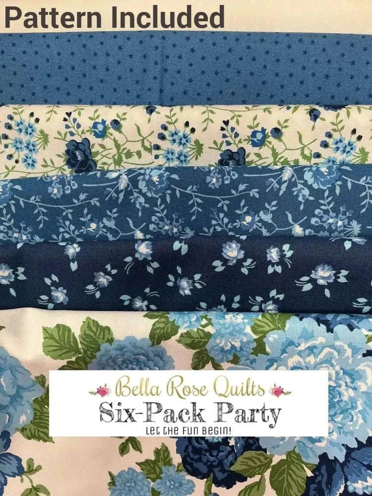 Six-Pack Party Bundle fabric cuts for quilting with colorful patterns