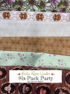 Six-Pack Party Bundle fabric cuts 53x53 quilt kit with six half-yard pieces
