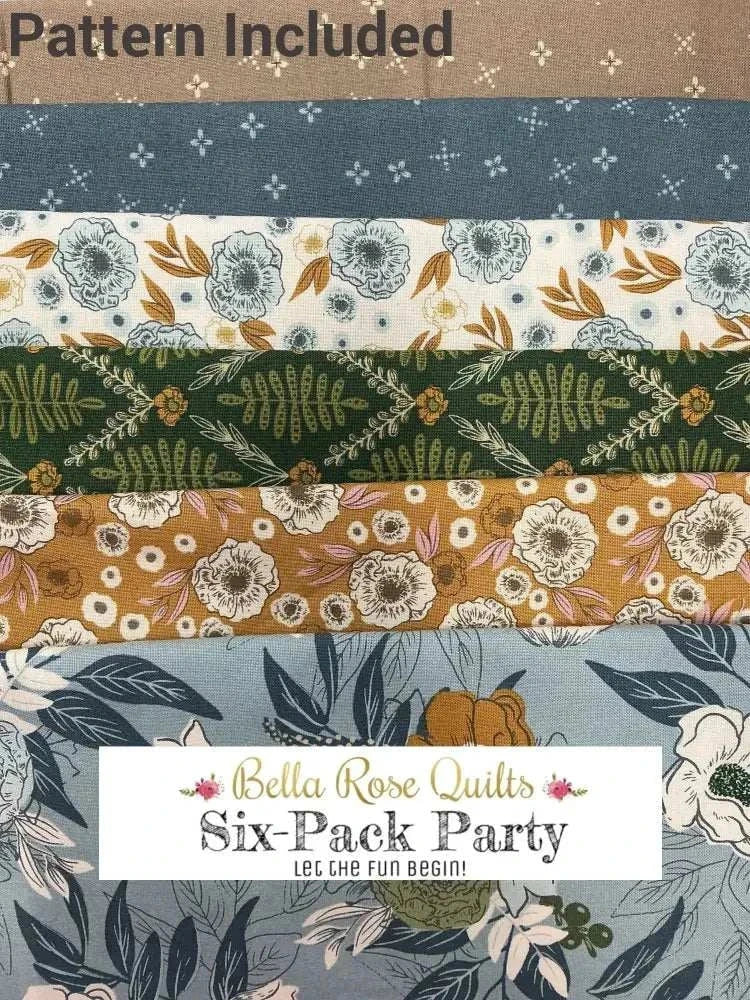 Six-Pack Party Bundle fabric cuts for quilt making with Bella Rose Quilts