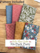 Six Pack Bundle of six colorful half-yard fabric cuts for quilting projects