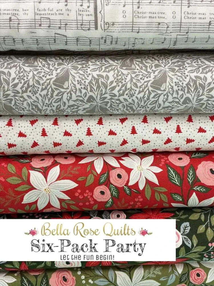Six-Pack Party Bundle with six half-yard fabric cuts for quilting projects
