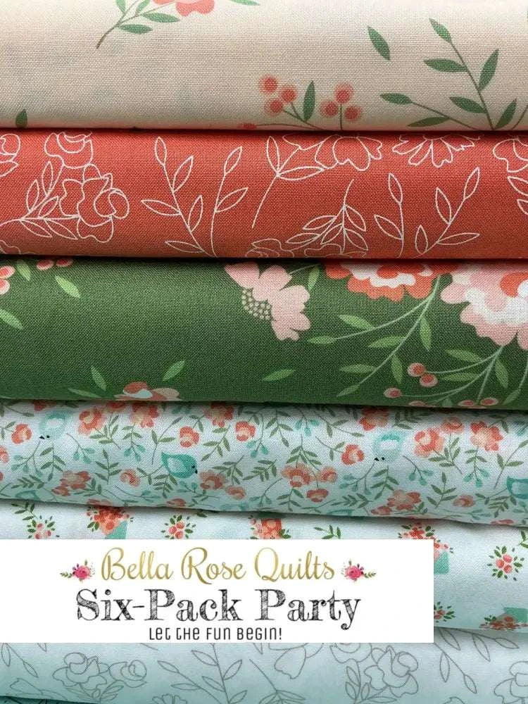 Six-Pack Party Bundle six colorful half-yard fabric cuts for quilting projects