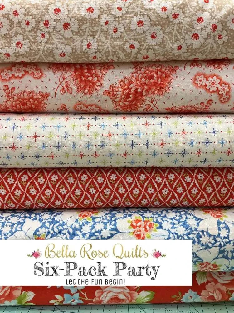 Six-Pack Party Bundles six half-yard fabric cuts for quilt making