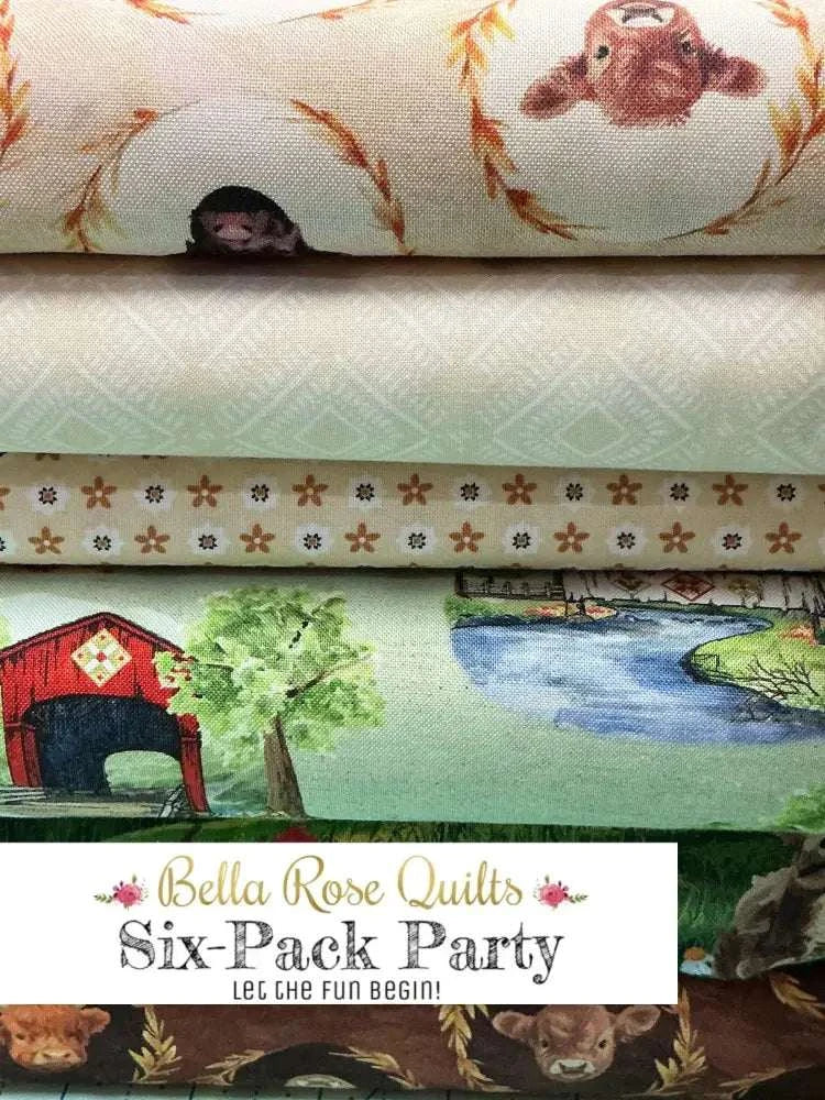 Six-Pack Party Bundle six half-yard fabric cuts for quilting projects