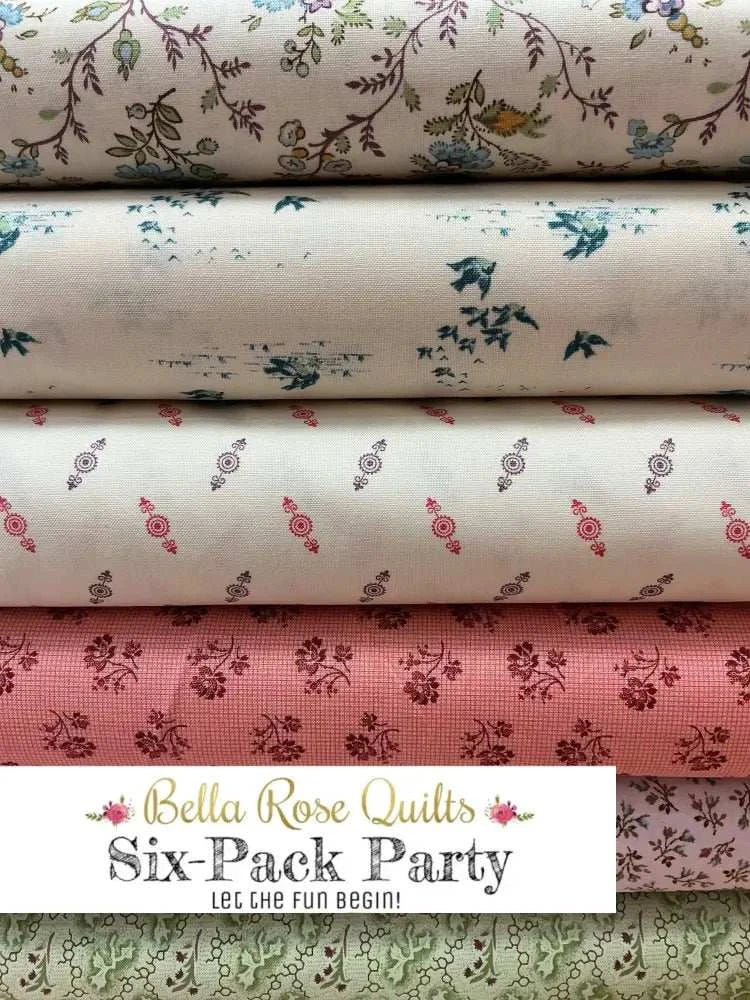 Six-Pack Party Bundles fabric cuts for quilt making with six half-yard pieces