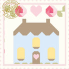 Bella Rose Quilt Society spring house mystery quilt block with roses and heart accents