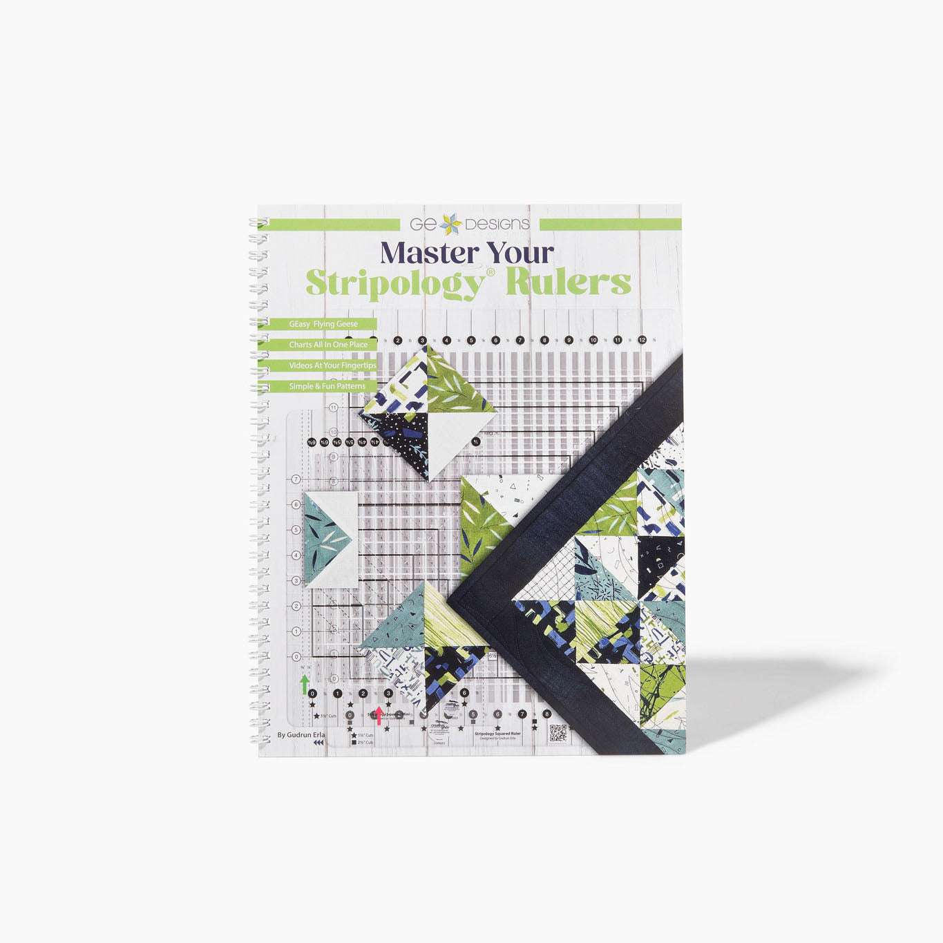 Master Your Stripology Ruler book cover showcasing quilting ruler and guides