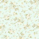 Charlotte Rose Bunches light turquoise fabric with soft vintage floral design by Clothworks