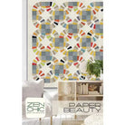 Paper Beauty modern double wedding ring quilt pattern with scrappy fabric design by Zen Chic