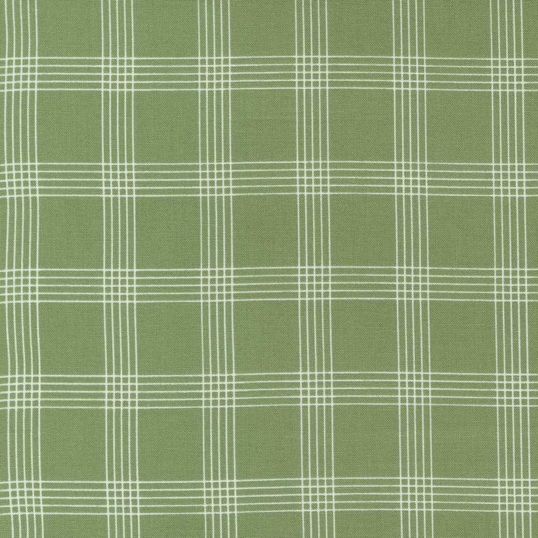 Nantucket Summer green grass plaid check fabric by Camille Rosekelly for Moda