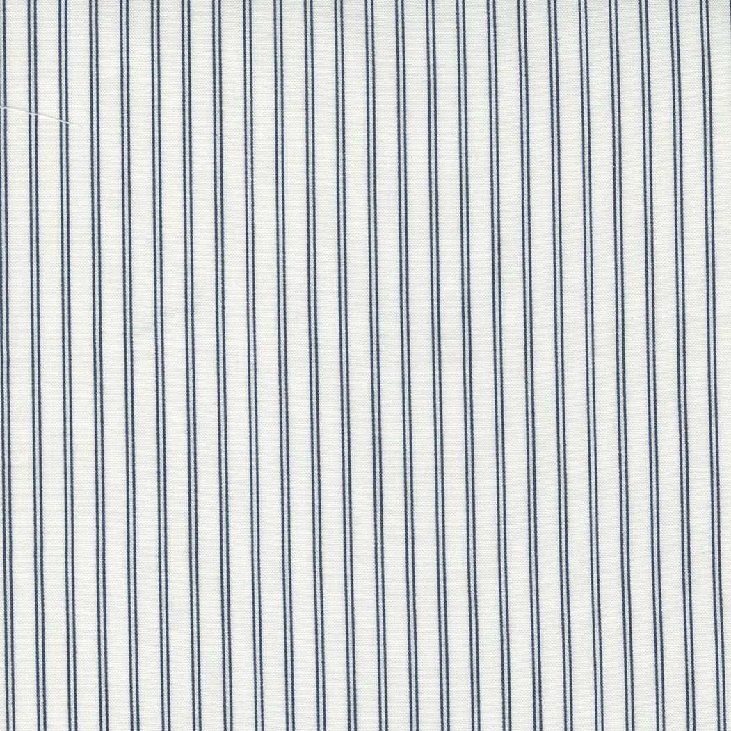 Nantucket Summer Cream fabric with navy stripes by Camille Rosekelley for Moda