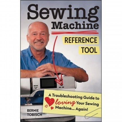 Sewing Machine Reference Tool book cover with troubleshooting guide by Bernie Tobisch