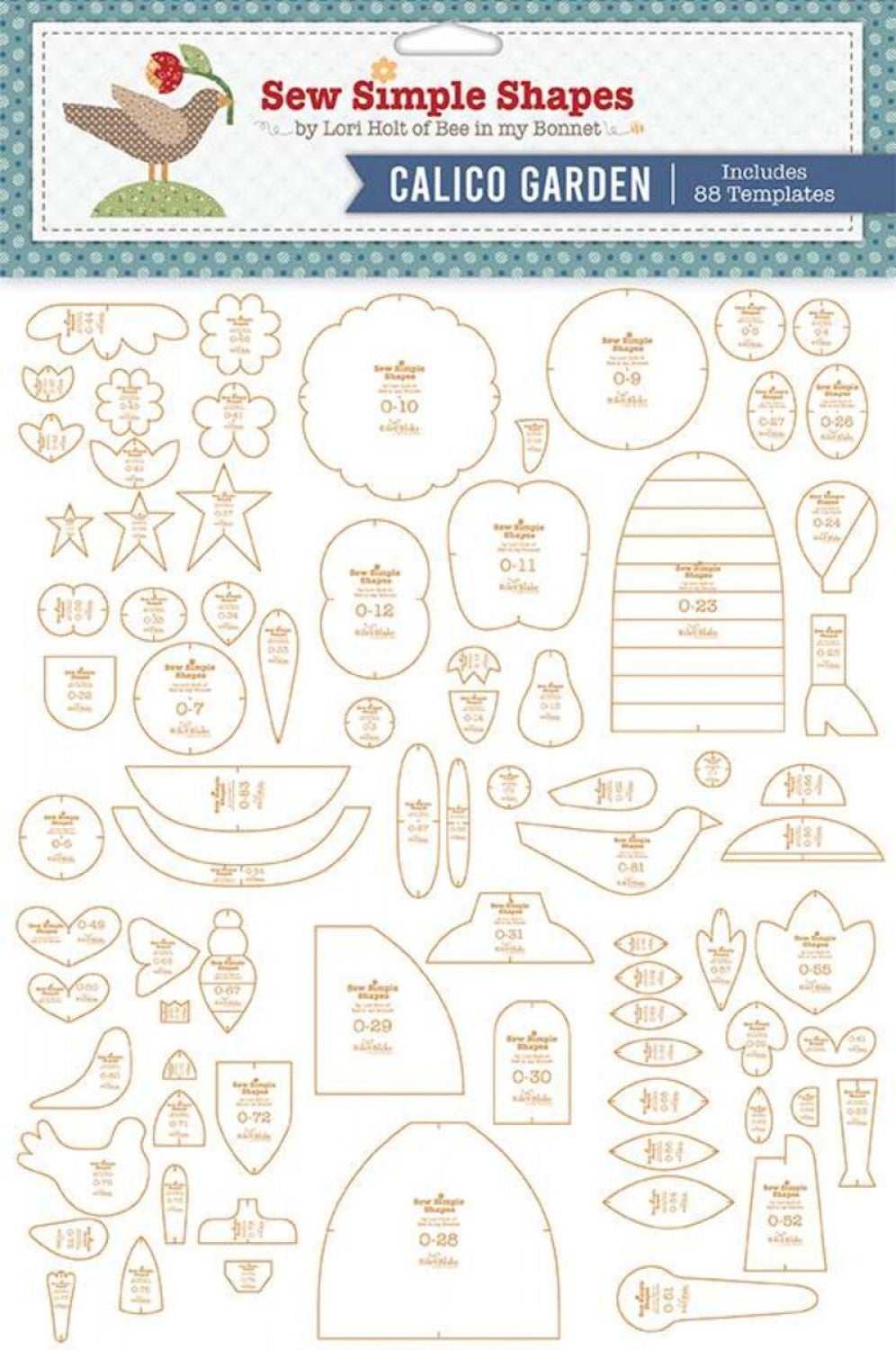 Calico Garden sew simple shapes plastic applique templates for quilting and craft designs