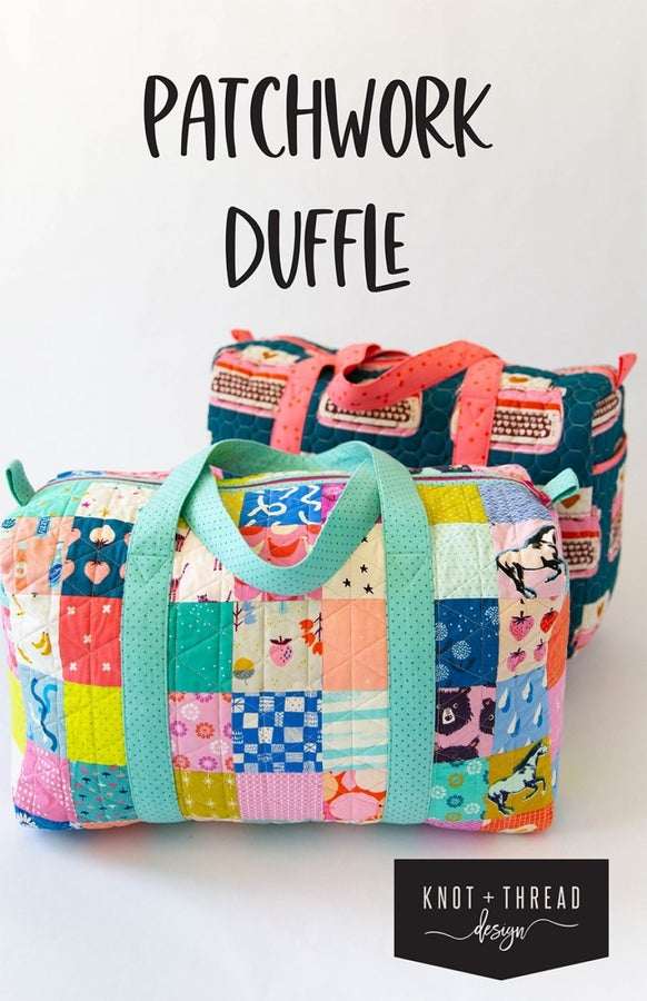 Patchwork Duffle - Spacious Knot & Thread Designs Bag for Travel ...