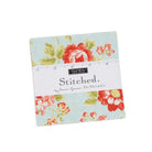Stitched Mini Charm Pack by Fig Tree & Co. featuring floral and geometric prints in pastel colors